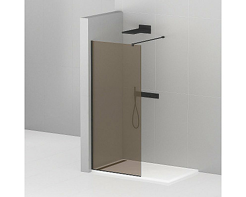 Santeh-Crystal.ru: Душевая перегородка Cezares Liberta 110 LIBERTA-L-1-110-120-BR-NERO профиль Черный матовый стекло бронзовое Приобрести Душевая перегородка Cezares Liberta 110 LIBERTA-L-1-110-120-BR-NERO профиль Черный матовый стекло бронзовое в магазине сантехники Santeh-Crystal.ru
