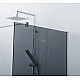 Купить Душевая перегородка Cezares Liberta 120 LIBERTA-L-1-120-120-GR-Cr профиль Хром стекло серое в магазине сантехники Santeh-Crystal.ru