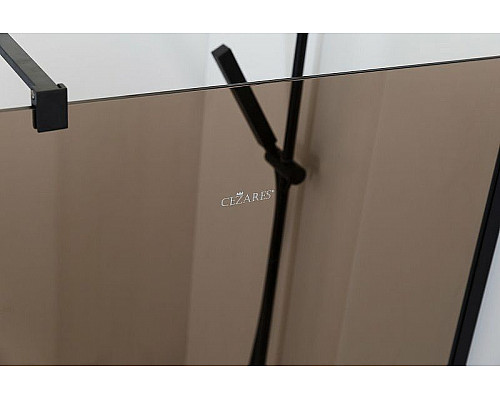 Santeh-Crystal.ru: Душевая перегородка Cezares Liberta 80 LIBERTA-L-1-80-120-BR-NERO профиль Черный матовый стекло бронзовое Приобрести Душевая перегородка Cezares Liberta 80 LIBERTA-L-1-80-120-BR-NERO профиль Черный матовый стекло бронзовое в магазине сантехники Santeh-Crystal.ru