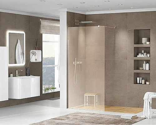 Santeh-Crystal.ru: Душевая перегородка Cezares Liberta 80 LIBERTA-L-1-80-120-BR-Cr профиль Хром стекло бронзовое Купить Душевая перегородка Cezares Liberta 80 LIBERTA-L-1-80-120-BR-Cr профиль Хром стекло бронзовое в магазине сантехники Santeh-Crystal.ru