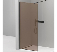 Душевая перегородка Cezares Liberta 90 LIBERTA-L-1-90-120-BR-NERO профиль Черный матовый стекло бронзовое