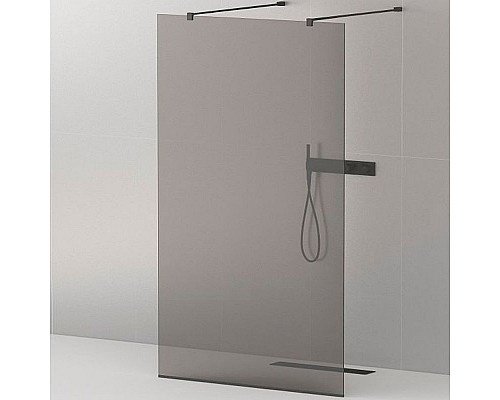 Santeh-Crystal.ru: Душевая перегородка Cezares Liberta 110 LIBERTA-L-2-110-120-GR-NERO профиль Черный матовый стекло серое Приобрести Душевая перегородка Cezares Liberta 110 LIBERTA-L-2-110-120-GR-NERO профиль Черный матовый стекло серое в магазине сантехники Santeh-Crystal.ru