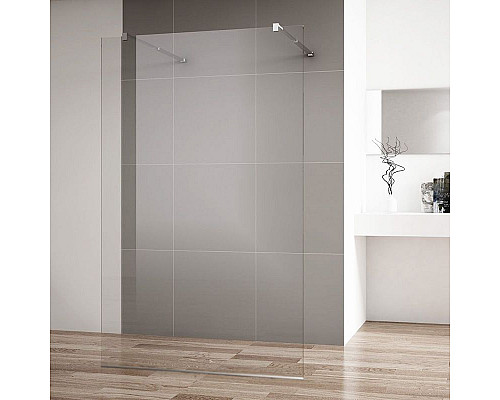 Приобрести Душевая перегородка Cezares Liberta L-2 125 профиль Хром стекло прозрачное в магазине сантехники Santeh-Crystal.ru