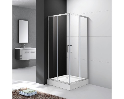 Приобрести Душевой уголок Cezares Molveno 90х90 MOLVENO-A-2-90-C-Cr-IV профиль Хром стекло прозрачное в магазине сантехники Santeh-Crystal.ru