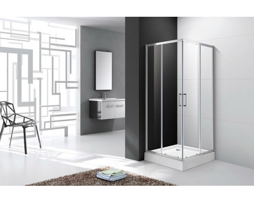 Приобрести Душевой уголок Cezares Molveno 90х90 MOLVENO-A-2-90-C-Cr-IV профиль Хром стекло прозрачное в магазине сантехники Santeh-Crystal.ru