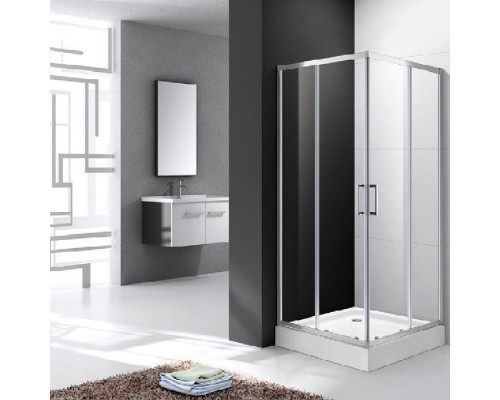 Заказать Душевой уголок Cezares Molveno A-2 80х80 профиль Хром стекло прозрачное в магазине сантехники Santeh-Crystal.ru