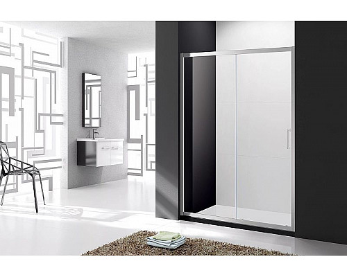 Купить Душевая дверь Cezares Molveno 130 MOLVENO-BF-1-130-C-Cr-IV профиль Хром стекло прозрачное в магазине сантехники Santeh-Crystal.ru