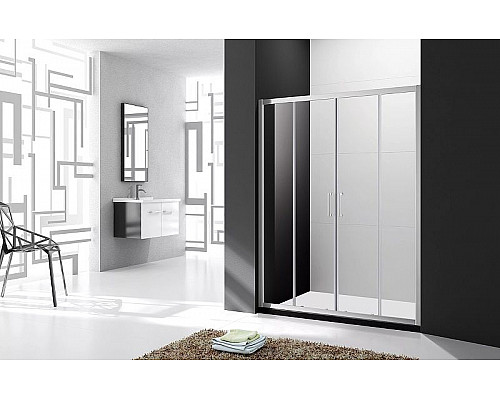 Заказать Душевая дверь Cezares Molveno 170 MOLVENO-BF-2-170-C-Cr-IV профиль Хром стекло прозрачное в магазине сантехники Santeh-Crystal.ru