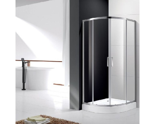 Приобрести Душевой уголок Cezares Molveno R-2 100х100 профиль Хром стекло прозрачное в магазине сантехники Santeh-Crystal.ru