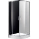 Приобрести Душевой уголок Cezares Molveno R-2 100х100 профиль Хром стекло прозрачное в магазине сантехники Santeh-Crystal.ru