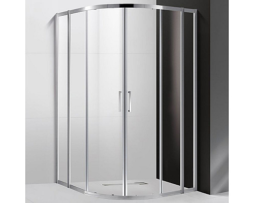 Купить Душевой уголок Cezares Molveno R-22 110х110 MOLVENO-R-22-80+30-C-Cr-IV профиль Хром стекло прозрачное в магазине сантехники Santeh-Crystal.ru