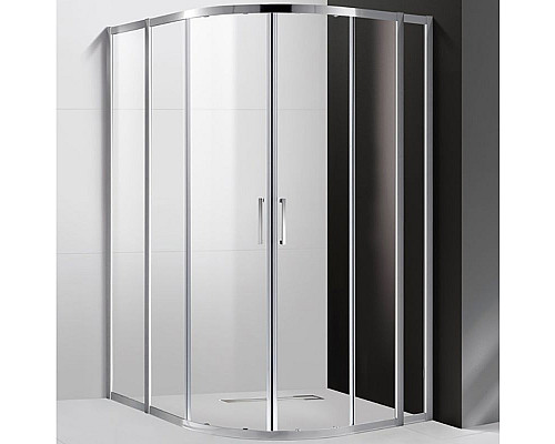 Заказать Душевой уголок Cezares Molveno RH-22 110х100 MOLVENO-RH-22-110/100-C-Cr-IV профиль Хром стекло прозрачное в магазине сантехники Santeh-Crystal.ru