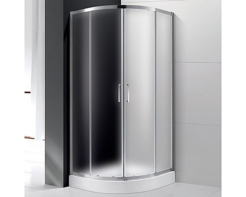 Купить Душевой уголок Cezares Molveno R-2 100х100 MOLVENO-R-2-100-P-Cr профиль Хром стекло рифленое в магазине сантехники Santeh-Crystal.ru