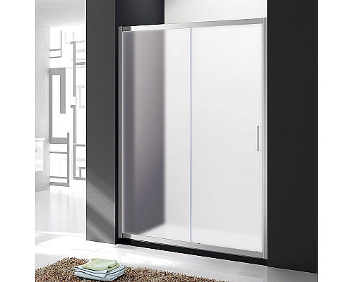 Купить Душевая дверь Cezares Molveno 130 MOLVENO-BF-1-130-P-Cr профиль Хром стекло рифленое в магазине сантехники Santeh-Crystal.ru