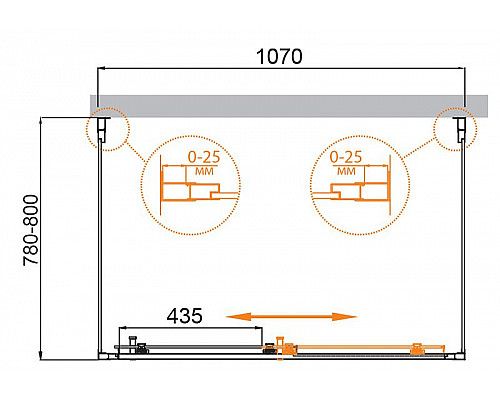 Купить Душевой уголок Cezares Molveno 110x80 MOLVENO-AH-12-110/80-C-Cr-IV профиль Хром стекло прозрачное в магазине сантехники Santeh-Crystal.ru