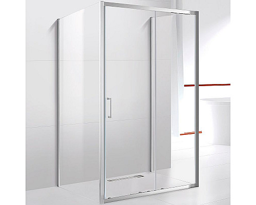 Купить Душевой уголок Cezares Molveno 130x80 MOLVENO-AH-12-130/80-C-Cr-IV профиль Хром стекло прозрачное в магазине сантехники Santeh-Crystal.ru