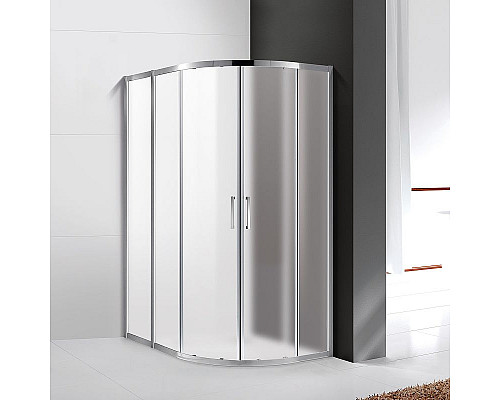 Приобрести Душевой уголок Cezares Molveno 120x100 MOLVENO-RH-2-120/100-P-Cr профиль Хром стекло рифленое в магазине сантехники Santeh-Crystal.ru