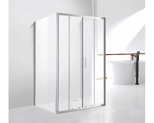 Душевой уголок Cezares Molveno 180x90 MOLVENO-AH-22-180/90-P-Cr профиль Хром стекло рифленое