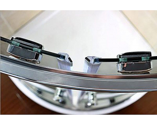 Купить Душевой уголок Cezares Pratico A-2 80x80 PRATICO-A-2-80-C-Cr профиль Хром стекло прозрачное в магазине сантехники Santeh-Crystal.ru