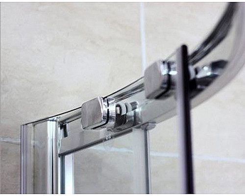 Купить Душевой уголок Cezares Pratico R-2 90x90 PRATICO-R-2-90-C-Cr профиль Хром стекло прозрачное в магазине сантехники Santeh-Crystal.ru