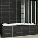Заказать Шторка на ванну Cezares Pratico 100 R PRATICO-V-4-100/140-P-Cr-R профиль Хром стекло рифленое в магазине сантехники Santeh-Crystal.ru