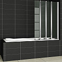 Шторка на ванну Cezares Pratico 100 PRATICO-V-4-100/140-C-Cr профиль Хром стекло прозрачное Шторка на ванну Cezares Pratico 100 PRATICO-V-4-100/140-C-Cr профиль Хром стекло прозрачное
