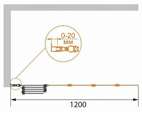Приобрести Шторка на ванну Cezares Pratico 120 PRATICO-V-5-120/140-C-Cr профиль Хром стекло прозрачное в магазине сантехники Santeh-Crystal.ru