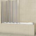 Шторка на ванну Cezares Pratico 120 PRATICO-V-5-120/140-C-Cr профиль Хром стекло прозрачное Шторка на ванну Cezares Pratico 120 PRATICO-V-5-120/140-C-Cr профиль Хром стекло прозрачное