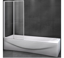 Шторка на ванну Cezares Relax 80 RELAX-V-2-80/140-C-Bi профиль Серый стекло прозрачное