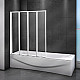 Приобрести Шторка на ванну Cezares Relax 90 RELAX-V-4-90/140-C-Bi профиль Серый стекло прозрачное в магазине сантехники Santeh-Crystal.ru