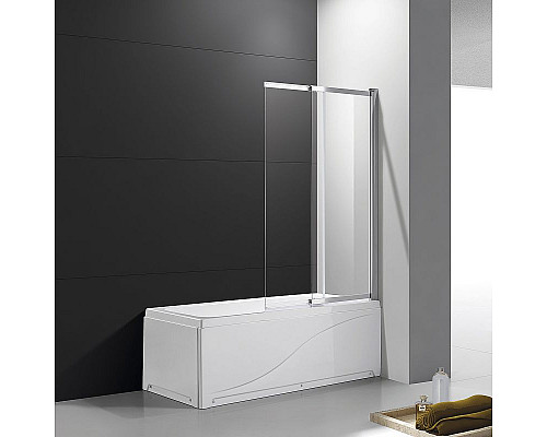 Приобрести Шторка на ванну Cezares Slider 100 SLIDER-VF-11-100/150-C-Cr профиль Хром стекло прозрачное в магазине сантехники Santeh-Crystal.ru