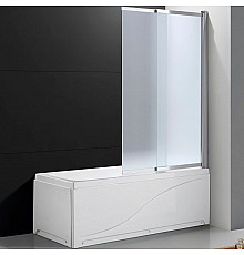 Шторка на ванну Cezares Slider 90 SLIDER-VF-11-90/150-P-Cr профиль Хром стекло рифленое