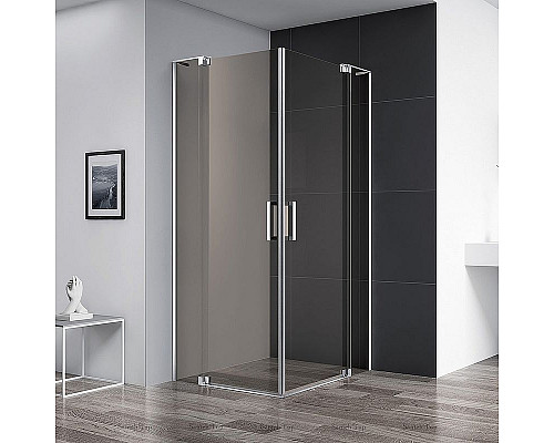 Купить Душевой уголок Cezares Slider 110x80 SLIDER-AH-2-70/80-100/110-BR-Cr профиль Хром стекло бронзовое в магазине сантехники Santeh-Crystal.ru