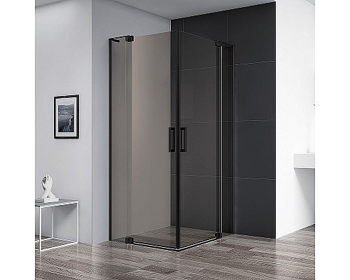 Приобрести Душевой уголок Cezares Slider 110x80 SLIDER-AH-2-70/80-100/110-BR-NERO профиль Черный матовый стекло бронзовое в магазине сантехники Santeh-Crystal.ru