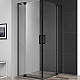 Заказать Душевой уголок Cezares Slider 90x80 SLIDER-AH-2-70/80-80/90-C-NERO профиль Черный матовый стекло прозрачное в магазине сантехники Santeh-Crystal.ru