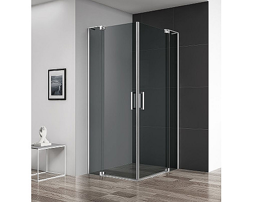 Заказать Душевой уголок Cezares Slider 90x80 SLIDER-AH-2-70/80-80/90-GRIGIO-Cr профиль Хром стекло серое в магазине сантехники Santeh-Crystal.ru