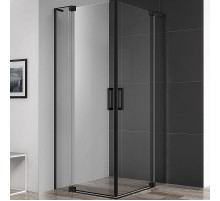 Душевой уголок Cezares Slider 100x80 SLIDER-AH-2-70/80-90/100-C-NERO профиль Черный матовый стекло прозрачное