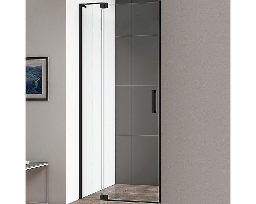 Купить Душевая дверь Cezares Slider 110 SLIDER-B-1-100/110-C-NERO профиль Черный матовый стекло прозрачное в магазине сантехники Santeh-Crystal.ru