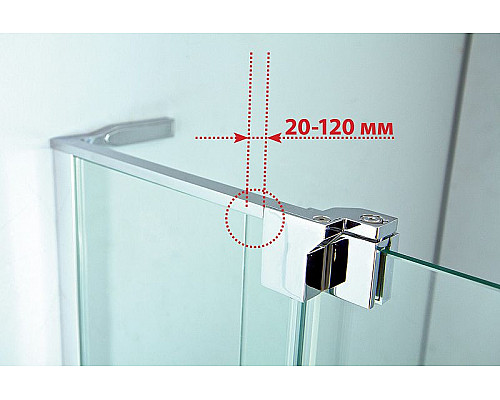 Заказать Душевой уголок Cezares Slider 100x90 SLIDER-AH-1-90-90/100-C-Cr профиль Хром стекло прозрачное в магазине сантехники Santeh-Crystal.ru