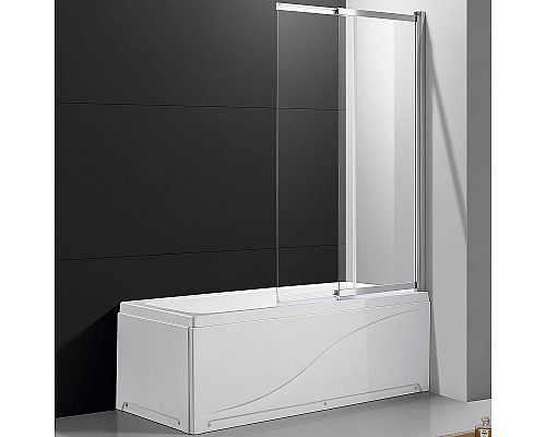 Купить Шторка на ванну Cezares Slider 80 SLIDER-VF-11-80/150-C-Cr профиль Хром стекло прозрачное в магазине сантехники Santeh-Crystal.ru