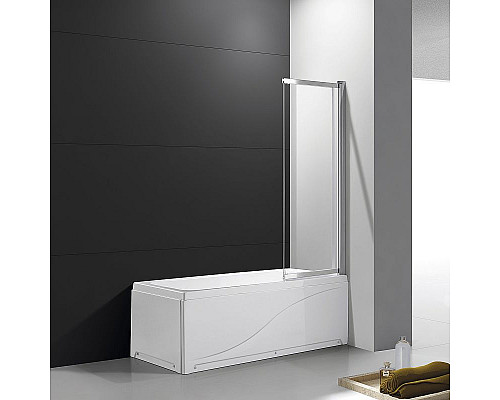 Купить Шторка на ванну Cezares Slider 80 SLIDER-VF-11-80/150-C-Cr профиль Хром стекло прозрачное в магазине сантехники Santeh-Crystal.ru