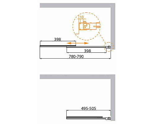 Купить Шторка на ванну Cezares Slider 80 SLIDER-VF-11-80/150-C-Cr профиль Хром стекло прозрачное в магазине сантехники Santeh-Crystal.ru