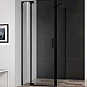Заказать Душевой уголок Cezares Slider 110x90 SLIDER-AH-1-90-100/110-C-NERO профиль Черный матовый стекло прозрачное в магазине сантехники Santeh-Crystal.ru
