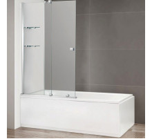 Шторка на ванну Cezares Stream VFS-11 90 профиль Хром стекло прозрачное