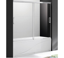 Шторка на ванну Cezares Tandem Soft 170 TANDEM-SOFT-VF-2-170/145-C-Cr-IV профиль Хром стекло прозрачное