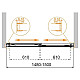 Купить Шторка на ванну Cezares Tandem Soft 150x145 TANDEM-SOFT-VF-2-150/145-C-Cr-IV профиль Хром стекло прозрачное в магазине сантехники Santeh-Crystal.ru