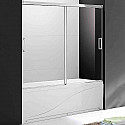 Шторка на ванну Cezares Tandem Soft 150x145 TANDEM-SOFT-VF-2-150/145-C-Cr-IV профиль Хром стекло прозрачное