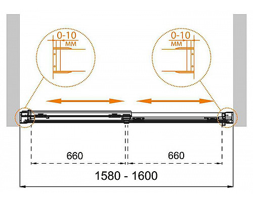 Заказать Шторка на ванну Cezares Tandem Soft 160x145 TANDEM-SOFT-VF-2-160/145-C-Cr-IV профиль Хром стекло прозрачное в магазине сантехники Santeh-Crystal.ru