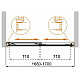 Купить Шторка на ванну Cezares Tandem Soft 170 TANDEM-SOFT-VF-2-170/145-P-Cr профиль Хром стекло рифленое в магазине сантехники Santeh-Crystal.ru