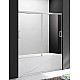 Купить Шторка на ванну Cezares Tandem Soft 180 TANDEM-SOFT-VF-2-180/145-P-Cr профиль Хром стекло рифленое в магазине сантехники Santeh-Crystal.ru